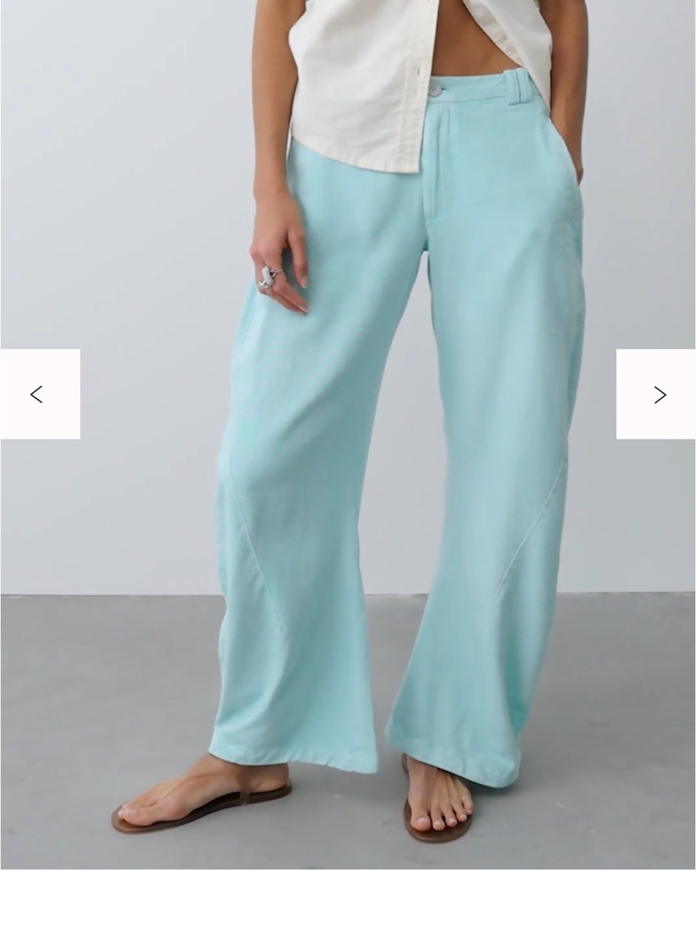 Free people pants Spotlight Washed Barrel Chino Trousers - Picture 2 of 7